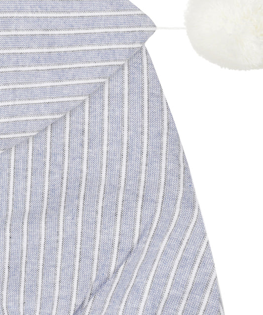 Flannel Nightcap | Blauw Witte Streep
