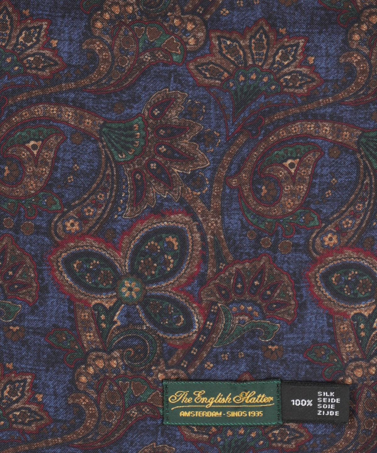 Zijden Sjaal | Blauw Paisley