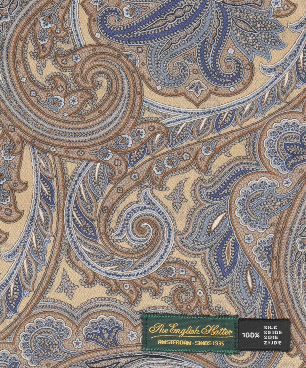 Zijden Sjaal | Zand Paisley Print
