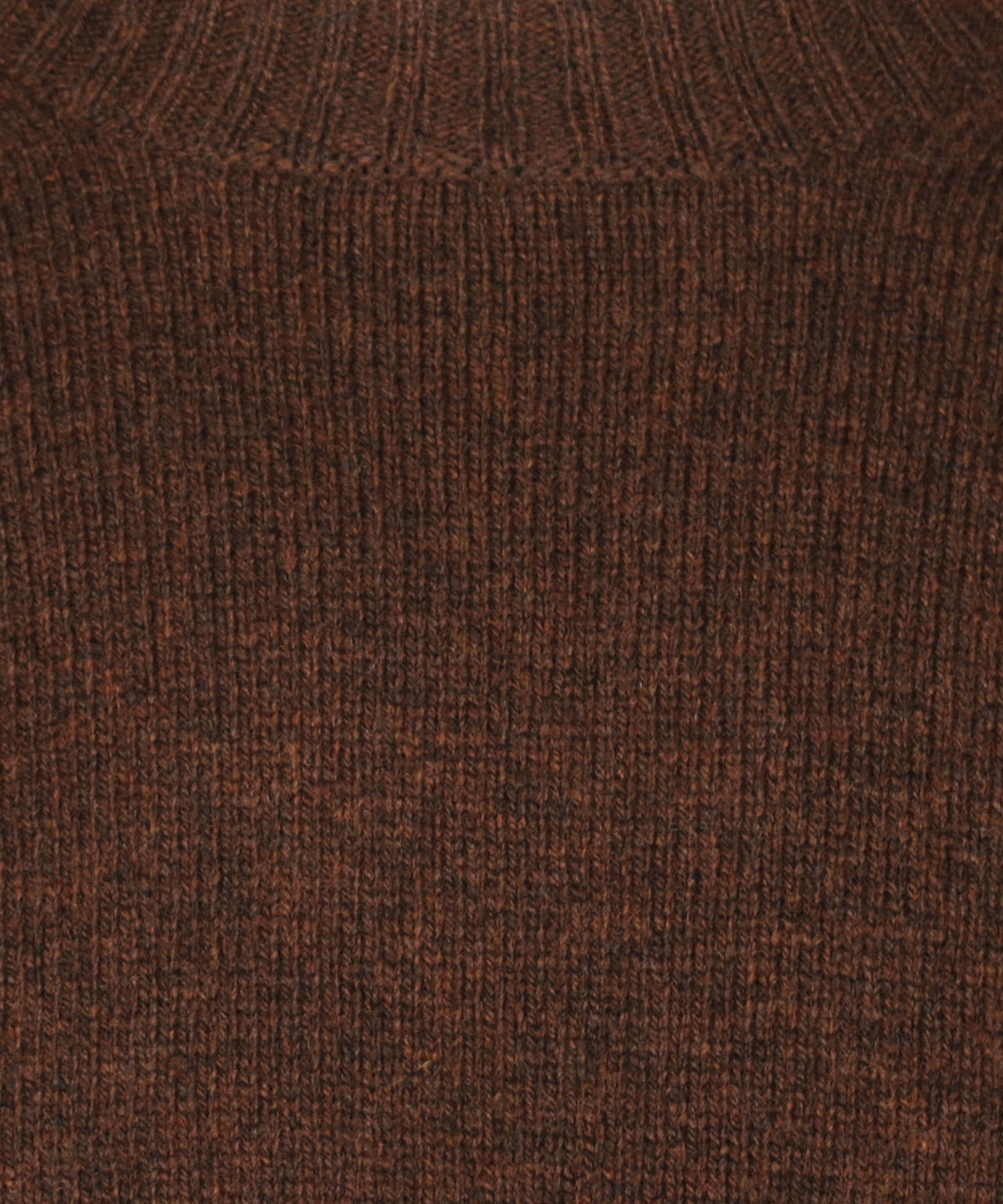 Ronde Hals Shetland Wol | Coffee