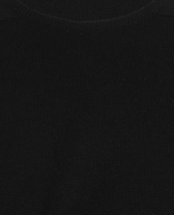 William Lockie Round Neck Lambswool Pullover | Black