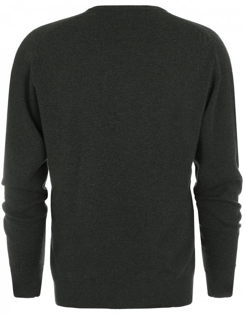William Lockie V-neck Lambswool Pullover | Seaweed
