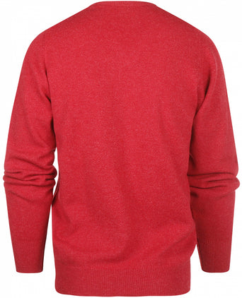 William Lockie V-hals Lamswol Pullover | Poppy Melange