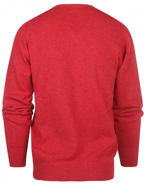 William Lockie V-neck Lambswool Pullover | Poppy Melange