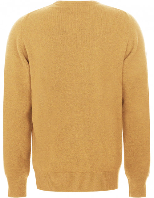 William Lockie V-neck Lambswool Pullover | Harvest Gold