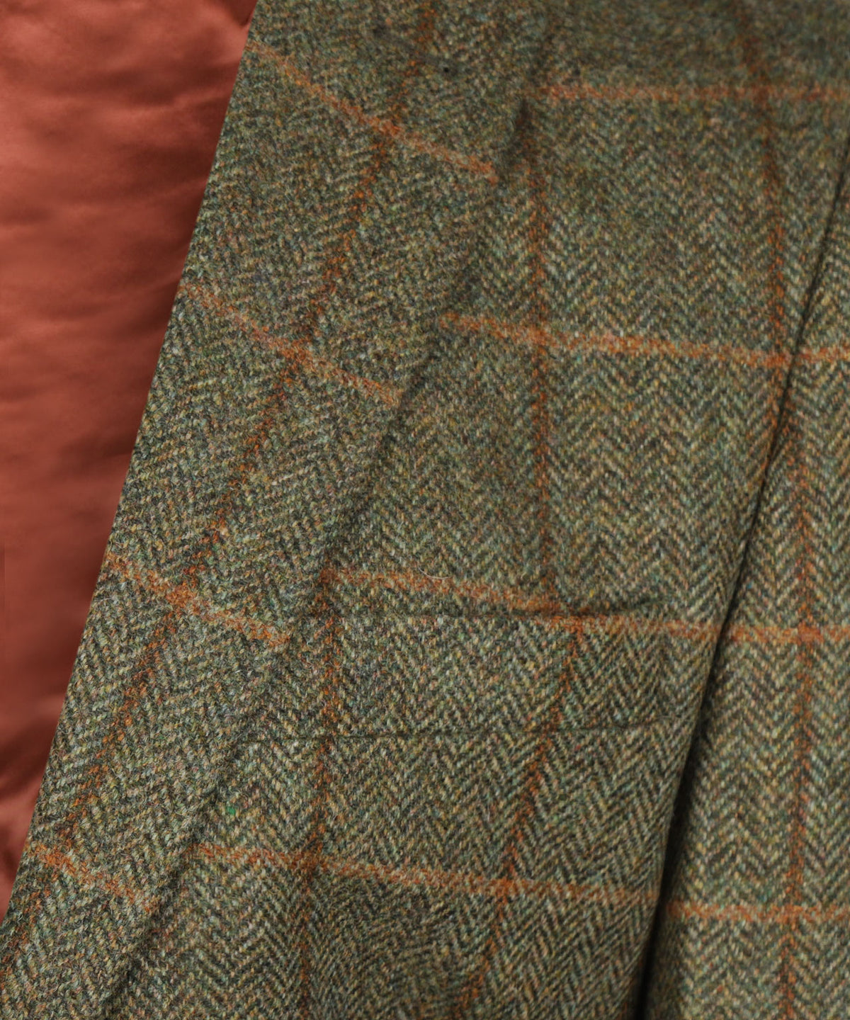 Tweed Colbert | Groen Visgraat Bruine Ruit