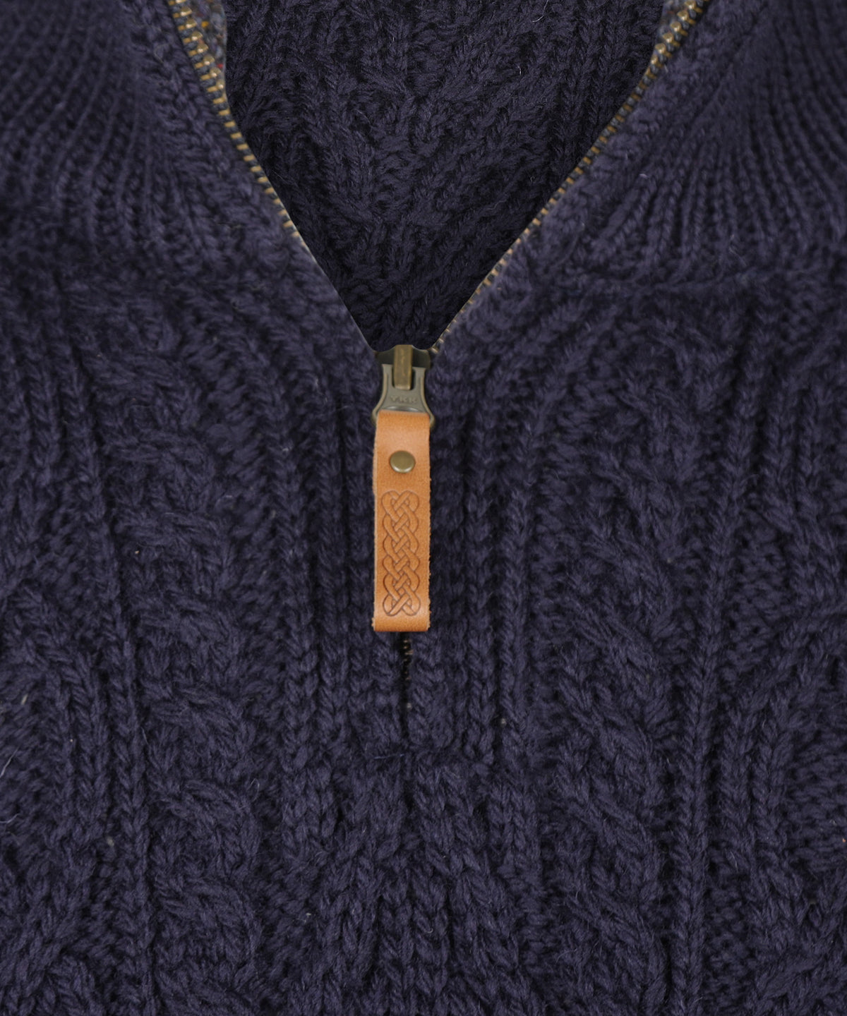 Pullover mit halbem Reißverschluss | Marineblau