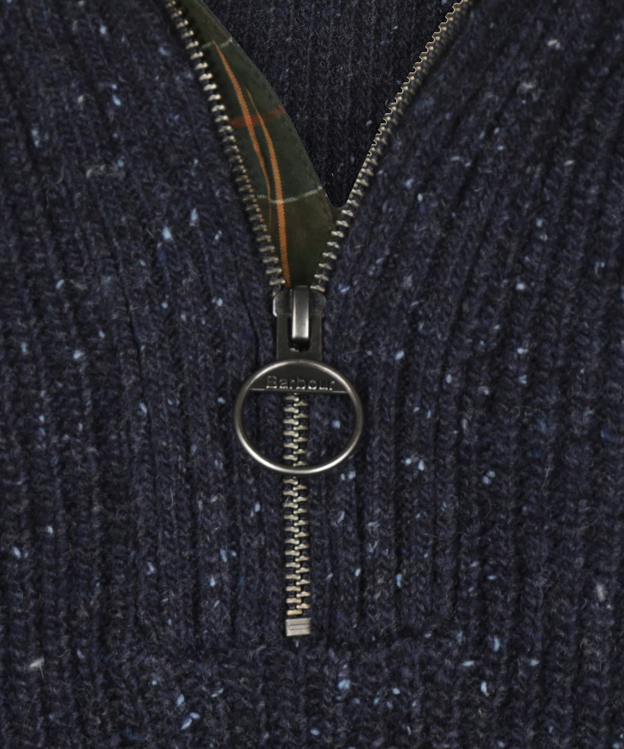 Essentials Fleck Half Zip | Navy Fleck