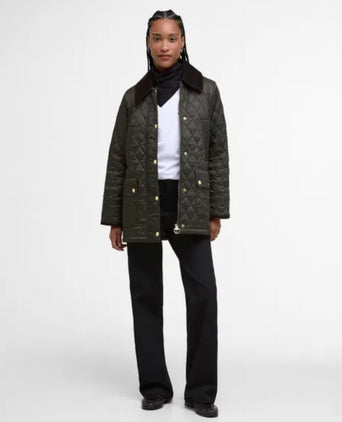 Barbour Modern Beadnell Quilted Dames Jacket | Groen