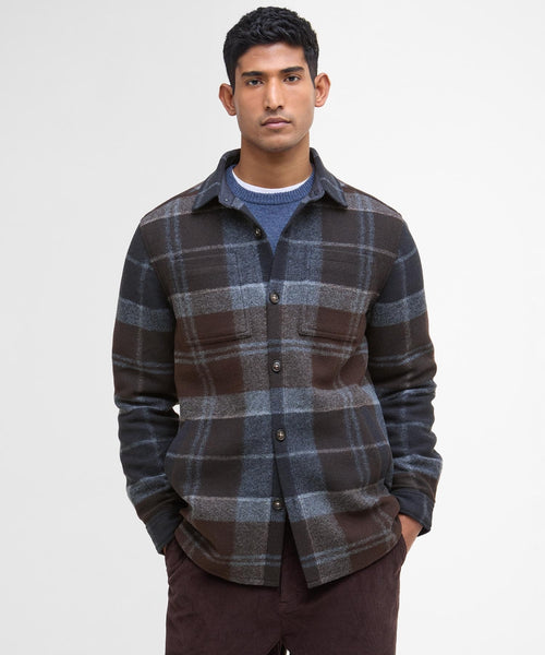 Barbour Chapter Tailored Check Overshirt | Night Blue