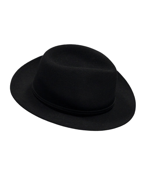 Sporty Italian Hat Wool Felt | Black