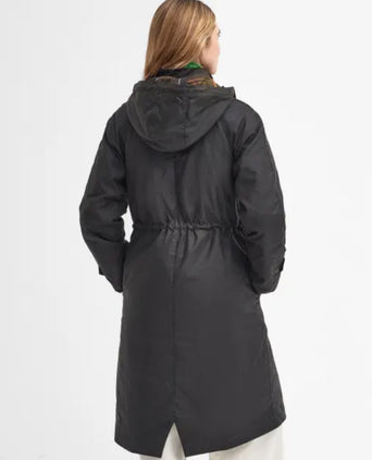 Barbour Long Cannich Wax Jacket Dames | Groen