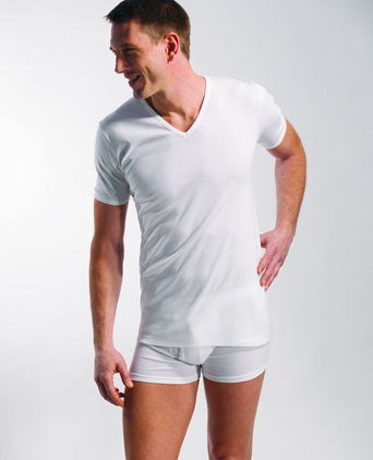 T-shirt v-hals | Wit