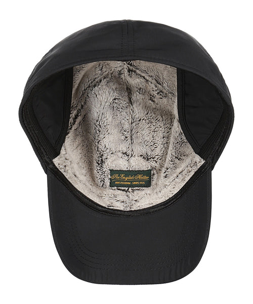 Wollen Baseball met Oorflappen | Zwart