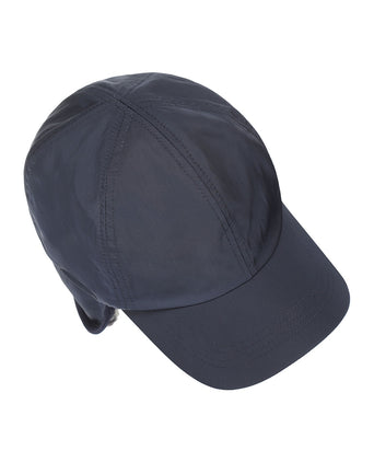 Wollen Baseball met Oorflappen | Navy Blauw