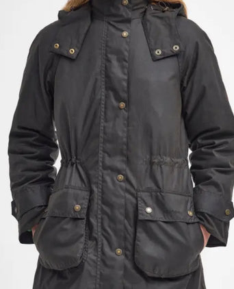 Barbour Long Cannich Wax Jacket Dames | Groen