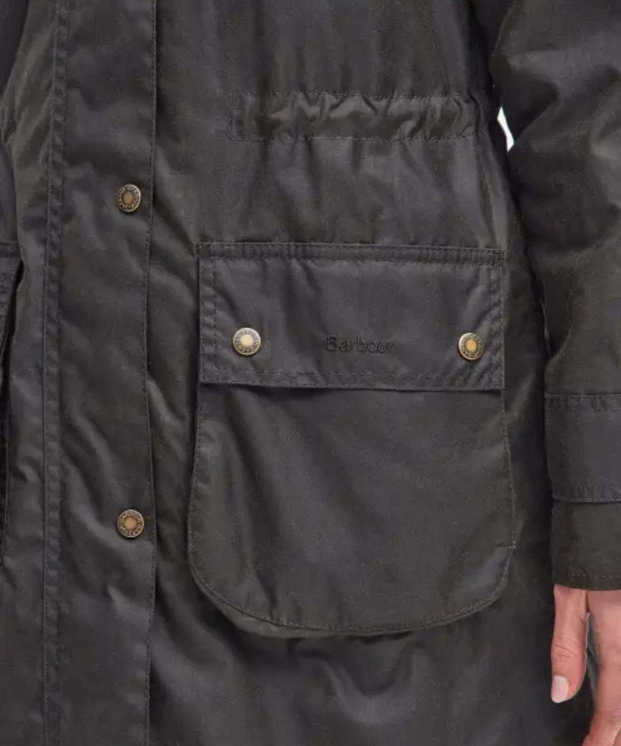 Barbour Long Cannich Wachsjacke Damen | Grün