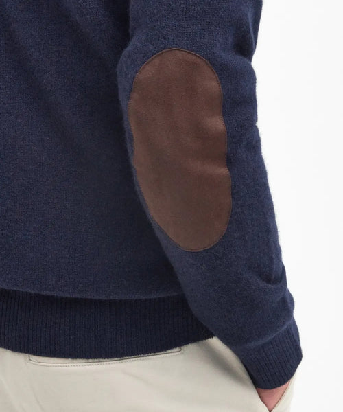 Pullover met rits en knoopsluiting | Navy Blauw