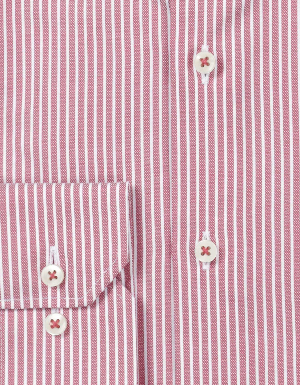 Shirt Katoen | Rood/Wit mini streep