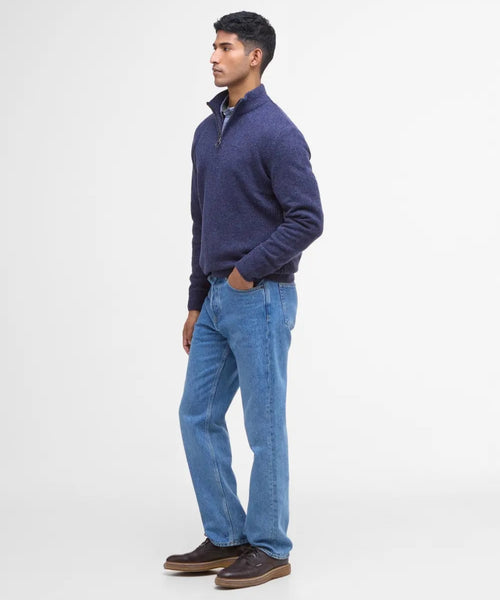 Trui Tisbury hoge rits | Blauw