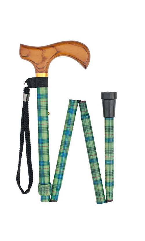Folding Walking Stick | Tartan