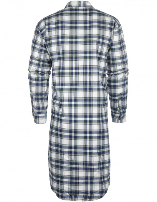 Klassisches Flanell-Nachthemd | Blau