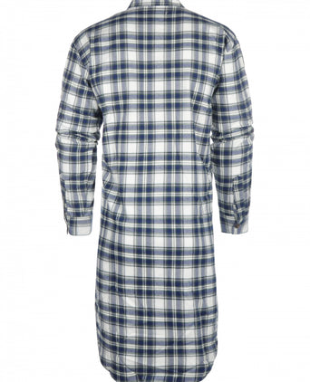 Nachthemd Klassiek flannel | Blauw