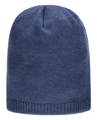 Wollen Beanie | Denim Blauw