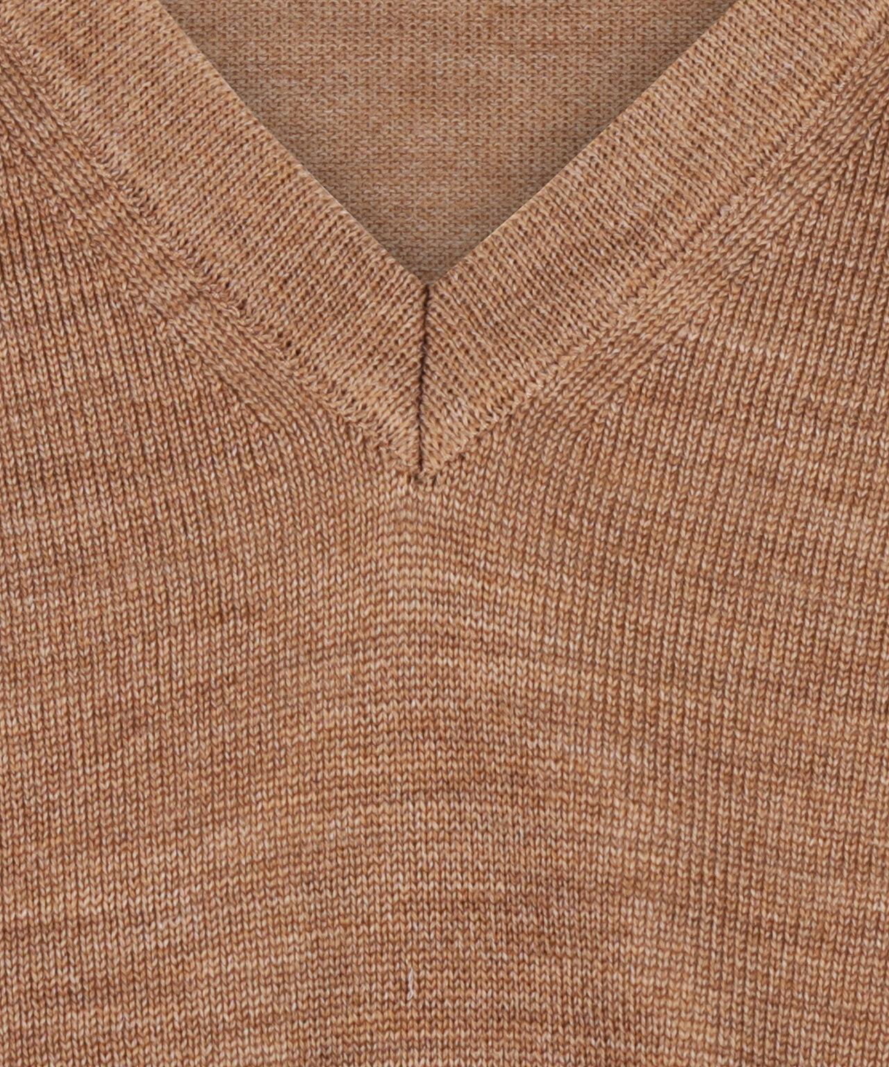 Merinowollpullover mit V-Ausschnitt | Braun