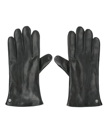 Glove Leather with Cashmere | Black