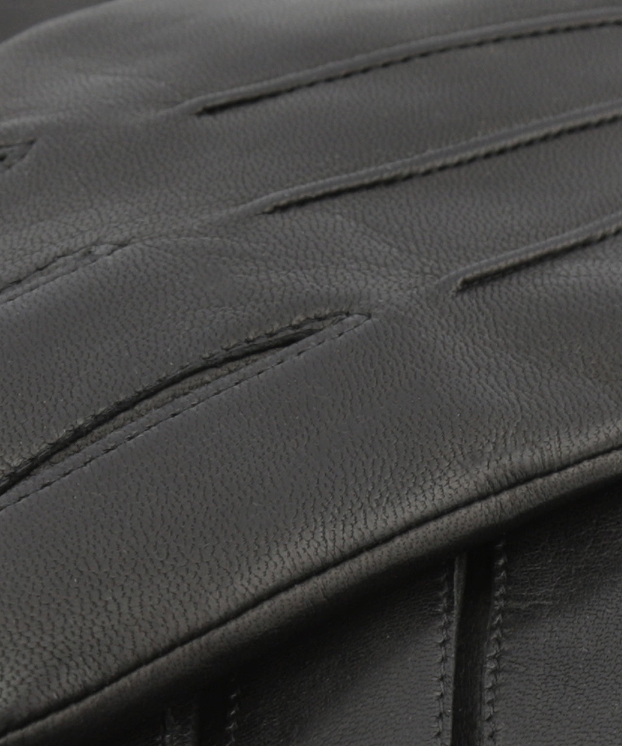 Handschoen Leer met Cashmere | Black