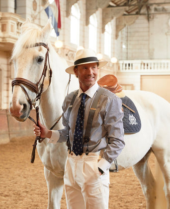 Boston Trousers Pleated and Turn-up | White