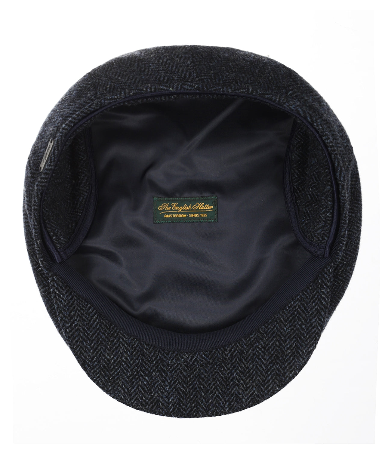 Tweed Cap | Navy herringbone