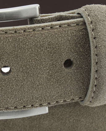 Refined suede belt | Brown