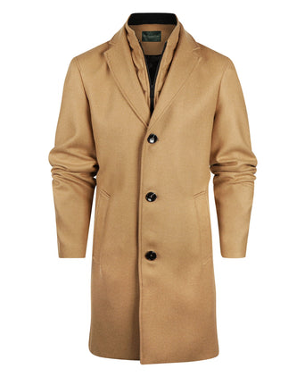 Long coat wool mix Hans | Brown