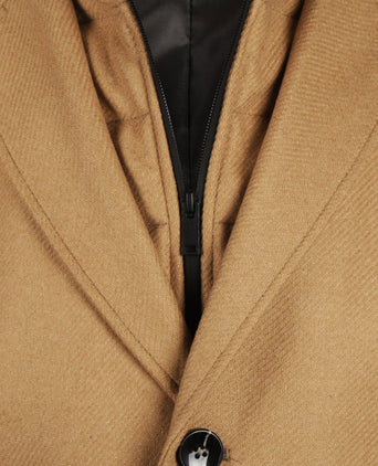 Lange jas Wolmix Hans | Bruin