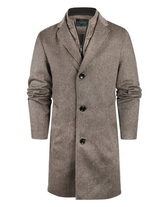 Lange jas Wolmix Hans | Bruin