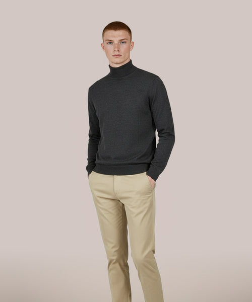 Turtleneck Merino wool | Charcoal