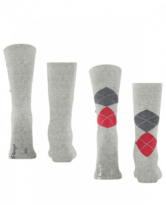 Everyday Argyle Mix 2-Pack Men's Socks | Grey