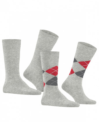 Everyday Argyle Mix 2-Pack Men's Socks | Grey