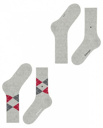 Everyday Argyle Mix 2-Pack Men's Socks | Grey