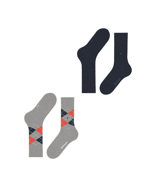 Everyday Argyle Mix 2-Pack Men's Socks | Grey