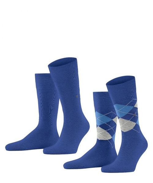 Everyday Argyle Mix 2-Pack Men's Socks | Blue