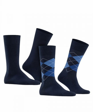 Everyday Argyle Mix 2-Pack Men's Socks | Blue Everyday Argyle Mix 2-Pack Men's Socks | Blue