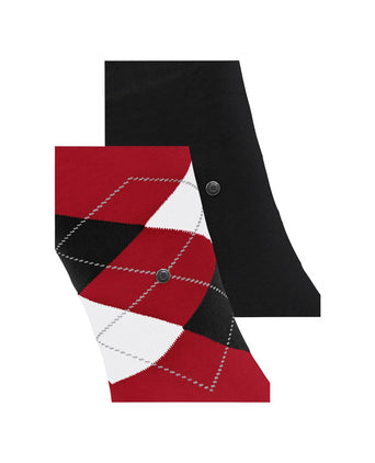 Everyday Argyle Mix 2-Pack Heren Sokken | Rood