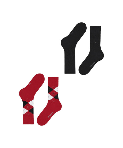 Everyday Argyle Mix 2-Pack Men's Socks | Red