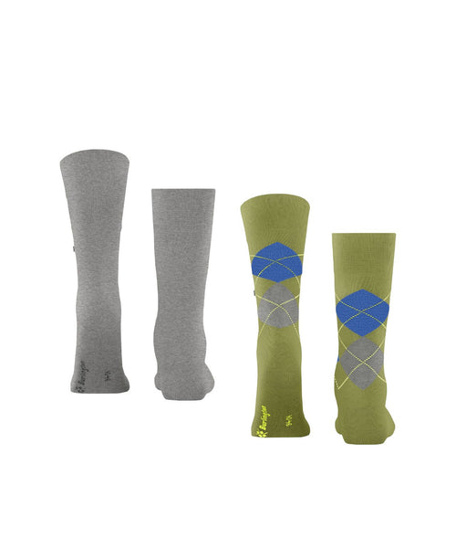 Everyday Argyle Mix 2-Pack Men's Socks | Green