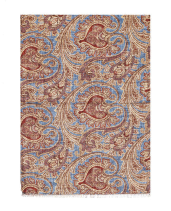 Scarf Double Silk | Blue