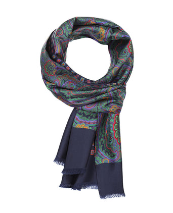 Scarf Double Silk | Blue