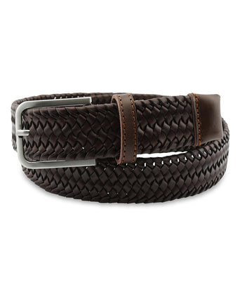 Elegante Gevlochten Leren Riem | Bruin
